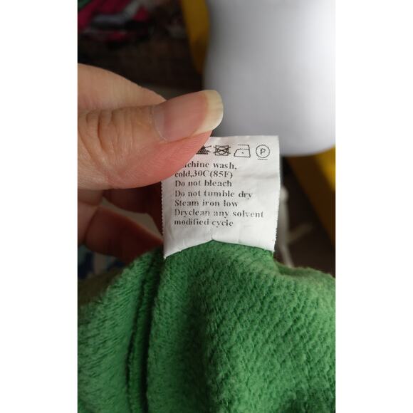 Kelly Green French terry hoodie oversized pullover size M cotton blend comfy - Picture 5 of 9